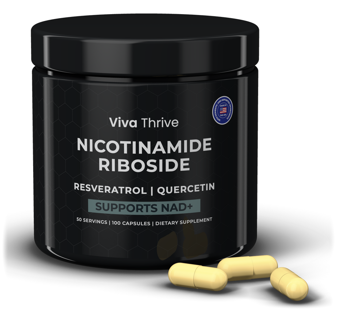 VivaThrive Advanced NAD+ Complex jar with capsules